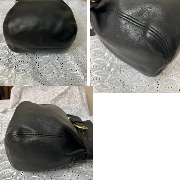 🇺🇸 Vintage Old COACH 4156 Crossbody Bucket Bag/Shoulder Bag Black Leather - Picture 7 of 8
